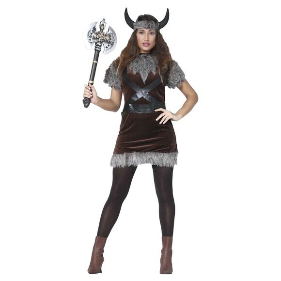 Fiestas Guirca Womens/Ladies Viking Costume Set / Brown/Gray